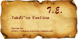 Takács Evelina névjegykártya